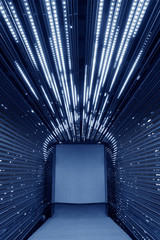 Poster - Empty futuristic tunnel. Interior background
