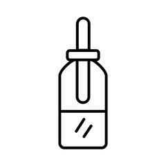 Poster - make up bottle dropper line style icon