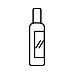 Poster - make up product in bottle line style icon