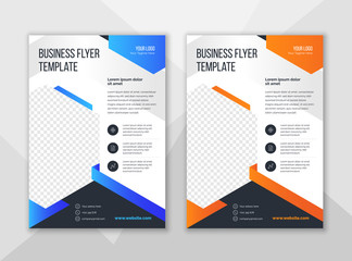 Canvas Print - Creative corporate business brochure template. Corporate business flyer template.