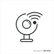 © Applesix_std - security camera wireless icon outline. security camera wireless vector icon design. isolated on white background
