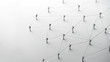 Linking entities. Network,  networking, link, social media, SNS, internet communication, telework, remote working abstract. Web of thin silver wires on white background.