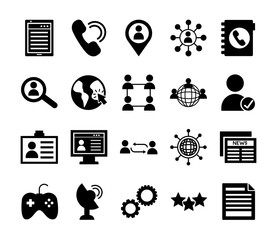 Sticker - twenty social media marketing set icons