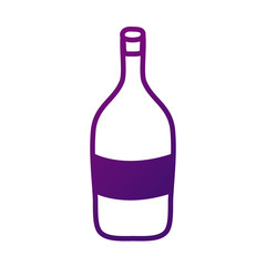 Canvas Print - wine bottle drink style gradient icon