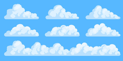 Wall Mural - Set of cartoon clouds