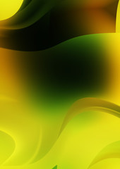 Fluid abstract background with colorful gradient. 2D illustration of modern movement.