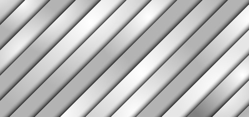 Wall Mural - abstract 3d white and gray diagonal stripe layer paper overlay pattern background and texture