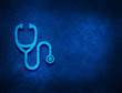 Stethoscope icon artistic abstract blue grunge texture background