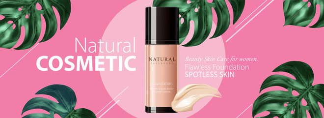 ad banner for beauty product