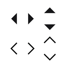 Wall Mural - arrow button icon collection. menu navigation pointer symbol set. next indicator sign. simple flat s
