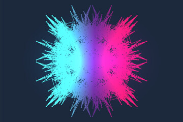 Wall Mural - big data visualization. big data machine learning algorithms. data array visualization. complexity w