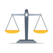 Scales of justice icon. Empty scales. Vector
