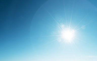 Wall Mural - perfect blue sky and sun