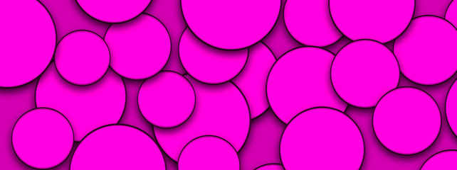 Canvas Print - abstract modern pink background with circles for futuristic banner concept