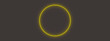 Abstract yellow circle glowing neon light background
