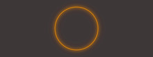 Abstract Orange Circle Glowing Neon Light Background
