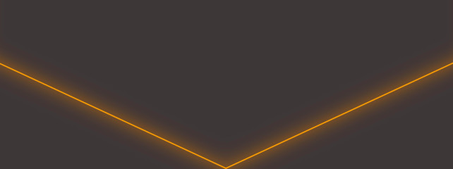 Wall Mural - abstract dark background with orange neon line. geometric neon light illustration