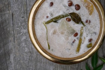 Wall Mural - Kerala Olan recipe - Traditional side dish prepared during Onam feast with Ash-gourd plantains and red beans