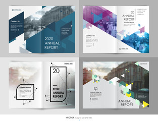 Wall Mural - geometric design annual report cover book vector template brochures layout flyers, presentations lea