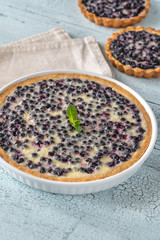 Wall Mural - Pie with fresh blueberries