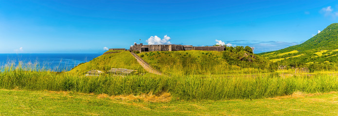 Wall Mural - A panorama view across the Brimstone Hill Fort in St Kitts