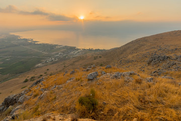 Poster - Sunrise view of the Sea of Galilee, from mount Arbel