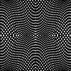 Wall Mural - Black and White Geometric Kinetic Seamless Pattern