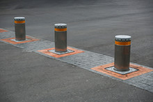 Automatic Bollards On The Road