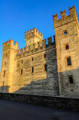 Wall Mural - Rocca Scaligera. Unique 13th-century castle surrounded by water, with steep climbs leading to scenic lake views. Sirmione,Lake Garda,Italy