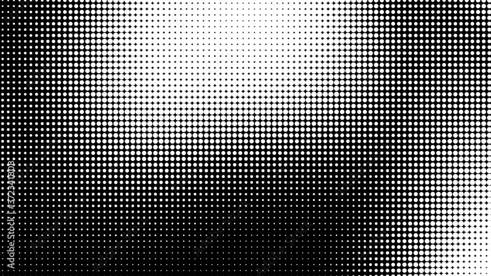 Dot white black pattern gradient texture background. Abstract pop art ...
