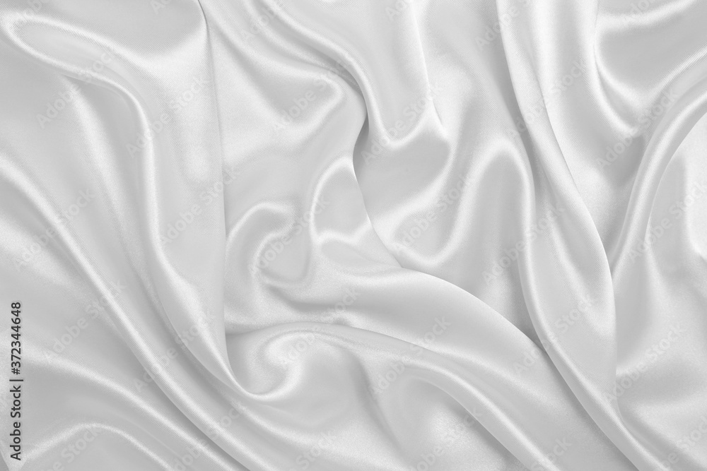 Smooth elegant white silk or satin luxury cloth texture as wedding ...