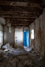 Grungy Corridor Of Abandoned House