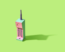 Retro Mobile Telephone From Paper.