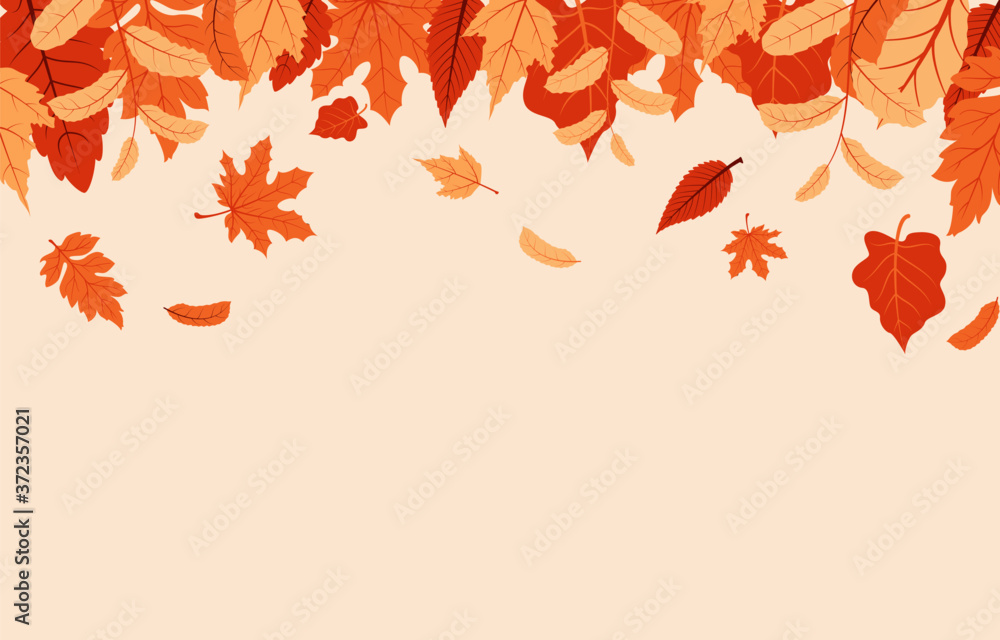 Autumn Fall Season Leaf Greeting Invitation Card Beautiful Nature ...