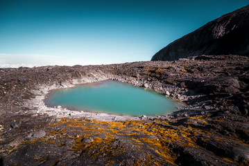 Paisajes del parque Nacional los Nevados PNN, nevado del Ruiz, el Cisne, montalas de Colombia, Antioquia, Quindio, Caldas y Risaralda