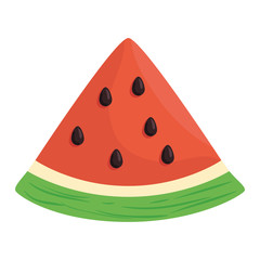 Sticker - fresh and healthy slice of watermelon vector illustration design