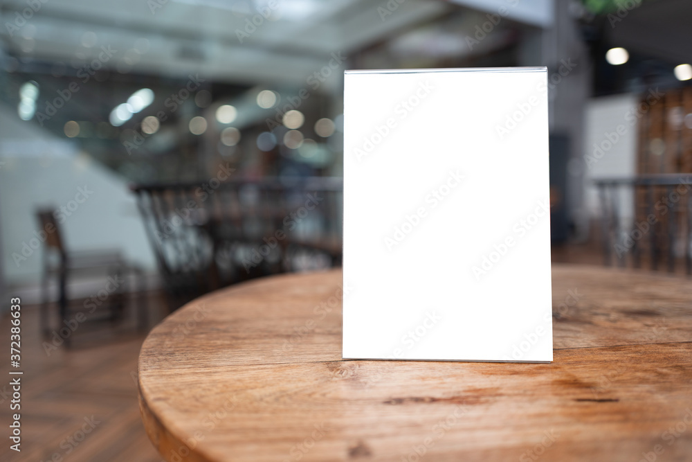 Menu Stand Background Stand Mock up Menu frame tent card blurred background design key visual ...