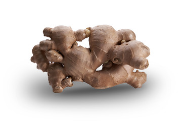 Wall Mural - ginger root with clipping path on white background