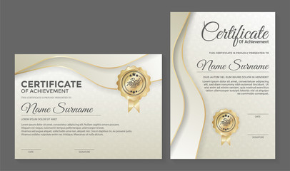 Wall Mural - Professional certificate template diploma award design