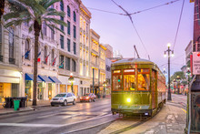 Streetcar In Downtown New Orleans, USA