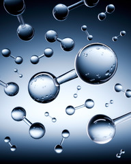 Wall Mural - hydrogen energy molecules - ecological concept