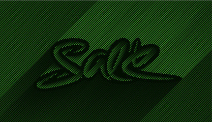Wall Mural - sale calligraphic line art text poster vector illustration design.