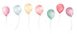 Leinwandbild Motiv watercolor balloons colorful