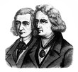Brothers Grimm,  Jacob Ludwig Karl Grimm and Wilhelm Carl Grimm , were German authors in the old book Encyclopedic dictionary by A. Granat, vol. 3, S. Petersburg, 1896