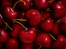 Macro Image Of Cherries Filling The Entire Frame.