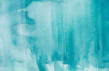Turquoise Blue Watercolor Background