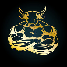 Bull Strong Gold Vektor