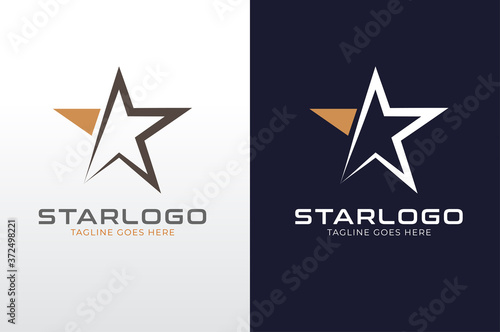 Cuadros en Lienzo Star Logo, flat style Logo Design Template, vector illustration