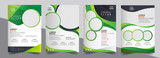Fototapeta  - Vector eco flyer, poster, brochure, magazine cover template. Modern green leaf, environment design. - Vector