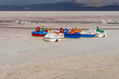 © Angela Meier - Iran,  near Shiraz the Lake Maharloo is dry and without; pedal boats are lying on the sell ground